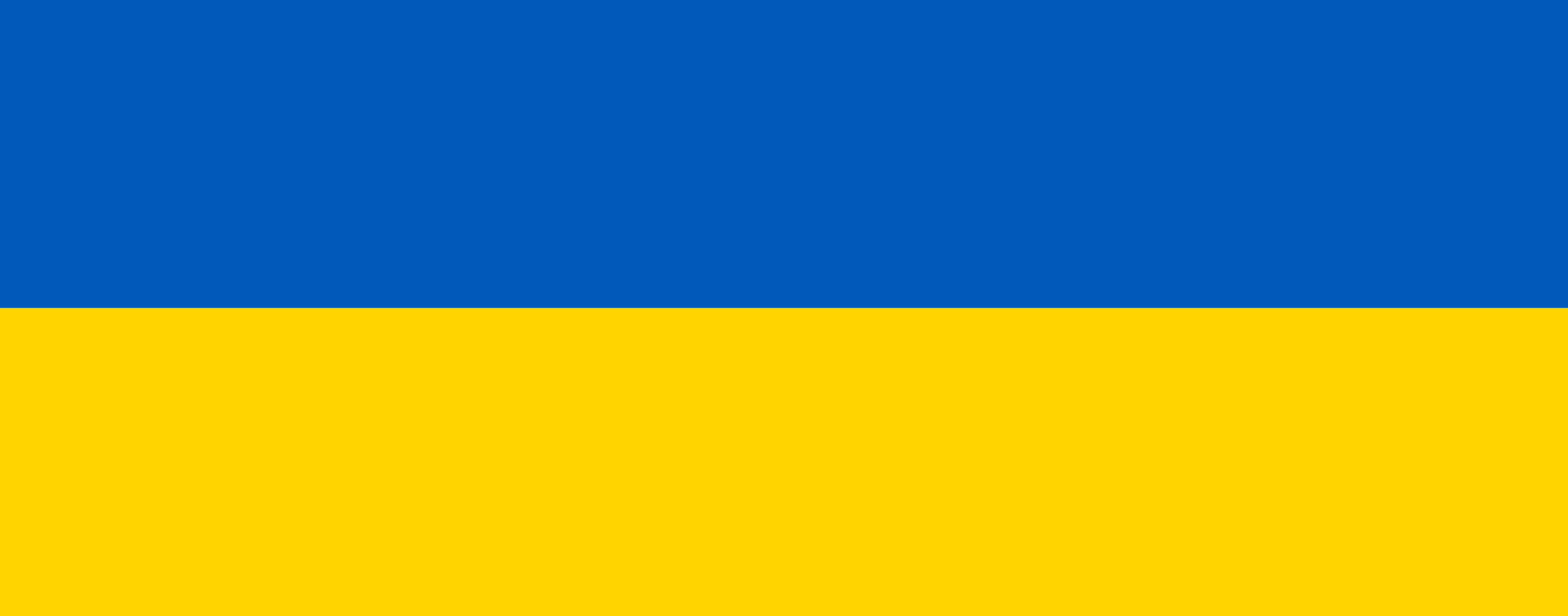 Flaga Ukrainy - niebieska o góry na dole żółto